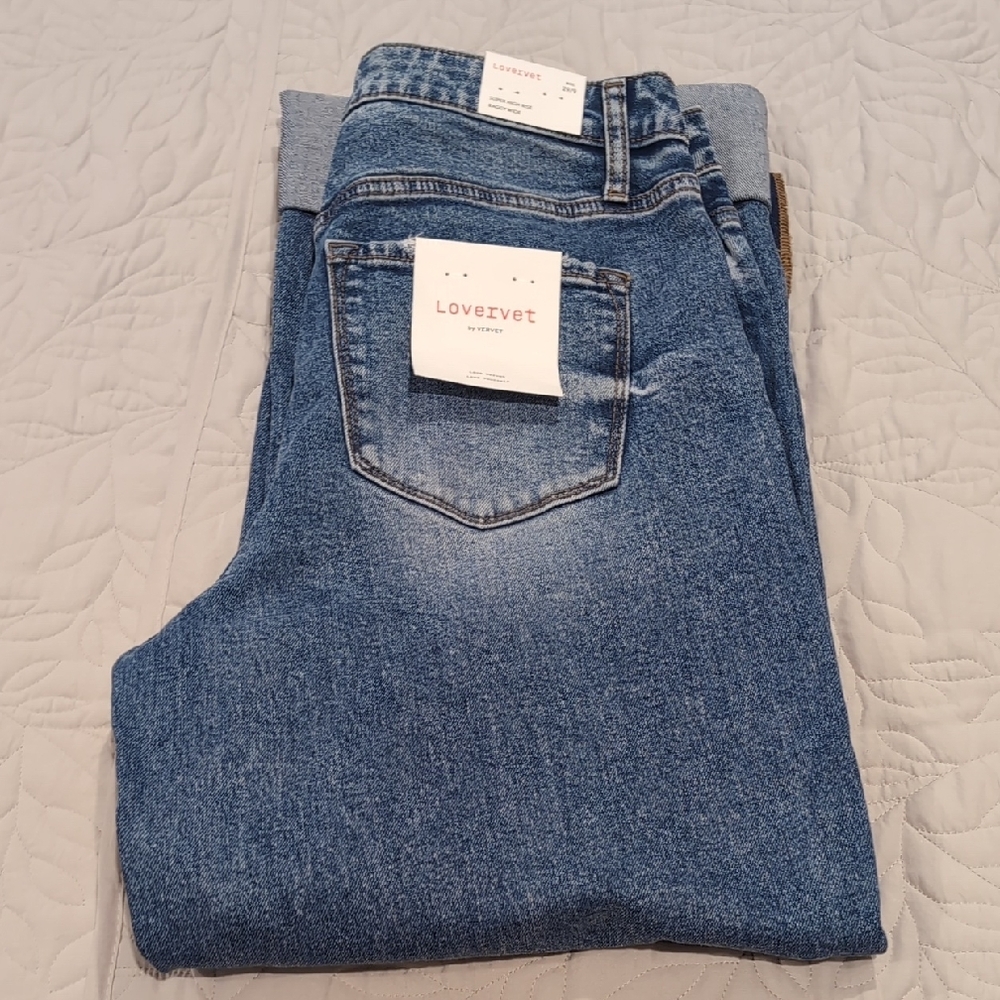 Love Blue Straight Leg Jeans Medium Wash